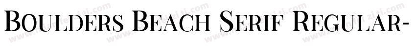 Boulders Beach Serif Regular字体转换